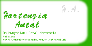 hortenzia antal business card